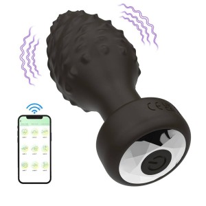 Plug Anal em Silicone com 10 Modos de Vibração e Controle por Aplicativo