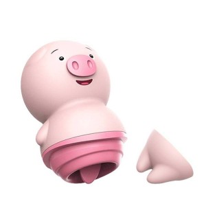 Vibrador Formato Porquinho - Estimulador de Língua 6 Modos de Estimulação