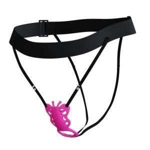 Cinta Ajustável com Estimulador Clitoriano Controlada por Smartphone