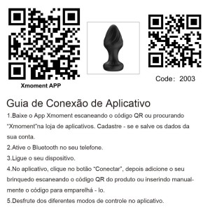 Plug Anal em Silicone com Controle por Aplicativo