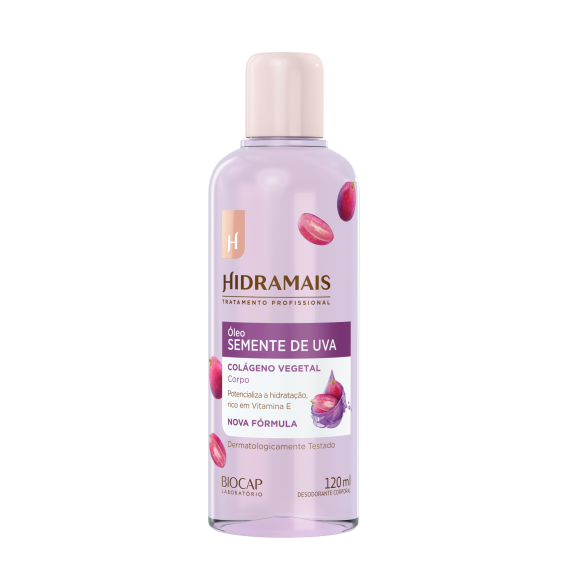 ÓLEO CORPORAL SEMENTE DE UVA & COLÁGENO 120ml BIOCAP