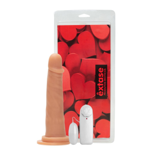   PRÓTESE VIBRO E VENTOSA 19,5X4CM  ÊXTASE