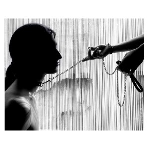 COLEIRA LUXURY FETISH COLLAR W LEASH PRETA DAN