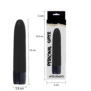 VIBRADOR CLÁSSICO PERSONAL DE 18cm AVELUDADO DAN