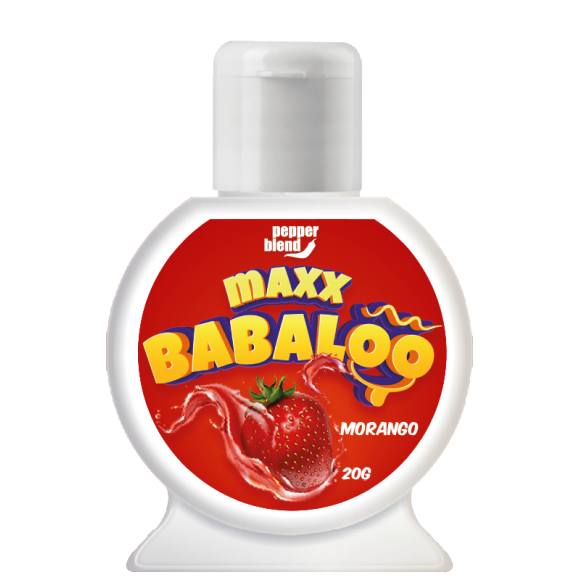 MAXX BABALOO GEL COMESTÍVEL MORANGO PARA SEXO ORAL 20G PEPPER BLEND