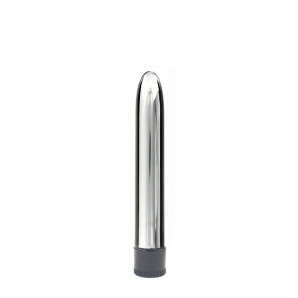VIBRADOR PERSONAL CROMADO 17cm E MULTIVELOCIDADE PRATEADO GUANG