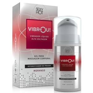 Vibrou! - Vibrador Líquido Sabor Morango - 17ml