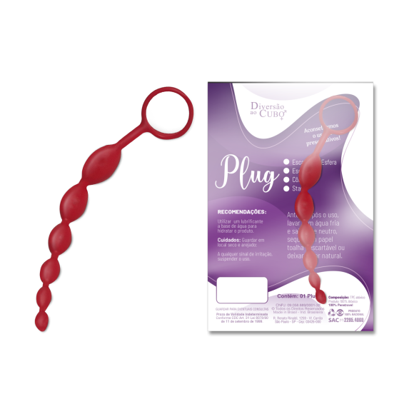 PLUG ANAL ESCALONADO FLEXIVEL DIVERSÃO AO CUBO