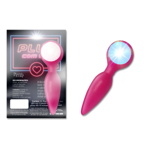 PLUG ANAL COM LUZ DE LED DIVERSÃO AO CUBO