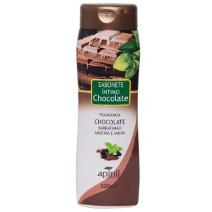 SABONETE ÍNTIMO FEMININO CHOCOLATE C/ MENTA 210ml APINIL