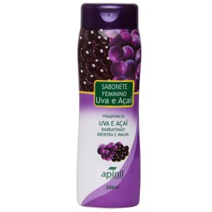 SABONETE ÍNTIMO FEMININO  UVA E AÇAÍ 210ml APINIL