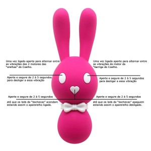 DORCEL COELHO VIBRADOR COM 3 MOTORES DAN