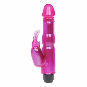 Vibrador em Jelly Naughty Bunny Duplo Motor