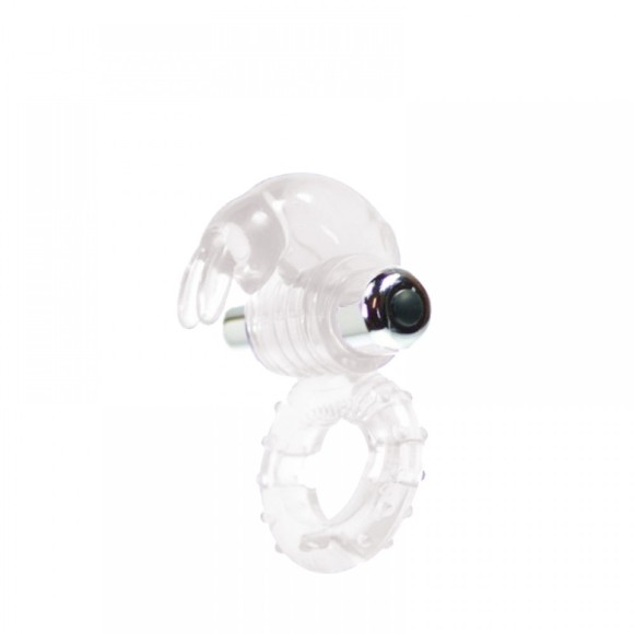 ANEL PENIANO C/ 7 VIBRAÇÕES E ESTIMULADOR FORMATO COELHO LITTLE BUNNY VIBRATING COCK RING - GUANG