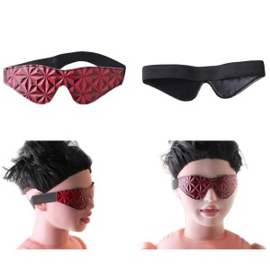 VENDA P/ OLHOS C/ ACABAMENTO BRILHANTE E TIRAS AJUSTÁVEIS LUXURY FETISH EYE MASK