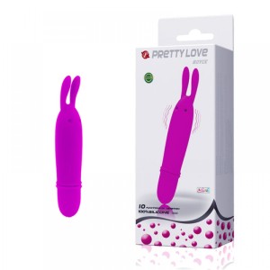 MINI VIBRADOR E MASSAGEADOR COELHO PRETTY LOVE BOYCE - GUANG