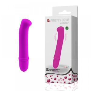 MINI VIBRADOR PONTO G COM 10 MODOS DE VIBRAÇÃO PRETTY LOVE ANTONY -