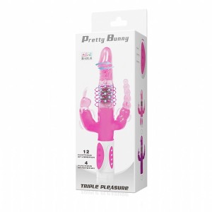 VIBRADOR ROTATIVO PRETTY BUNNY TRIPLE PLEASURE DAN