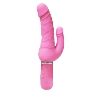 VIBRADOR PURO SILICONE DUPLO PRAZER 30 INTENSIDADES DAN