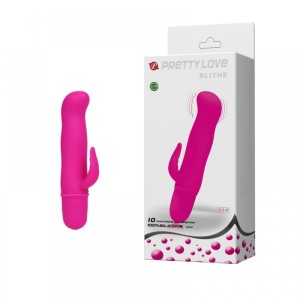  VIBRADOR PONTO G C/ ESTIMULADOR CLITORIANO E 10 MODOS DE VIBRAÇÕES PRETTY LOVE BLITHE