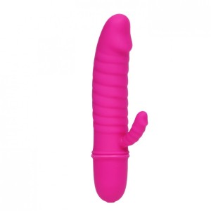MINI VIBRADOR PONTO G COM ESTIMULADOR CLITORIANO E 10 MODOS DE VIBRAÇÃO PRETTY LOVE ARND