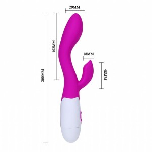 Vibrador Ponto G com Estimulador de Clitóris à Pilha