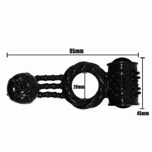 ANEL PENIANO COM VIBRADOR DUPLO SWEET RING