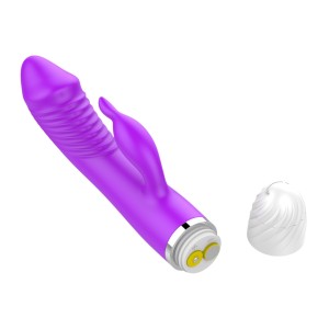 VIBRADOR COM SALIÊNCIAS E ESTIMULADOR CLITORIANO COM 10 MODOS DE VIBRAÇÃO - GUANG