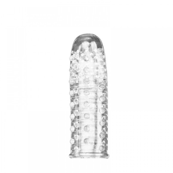Capa Peniana Transparente com Saliências Massageadoras
