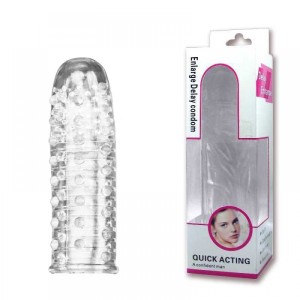 Capa Peniana Transparente com Saliências Massageadoras