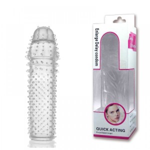 Capa peniana transparente com cerdas massageadoras