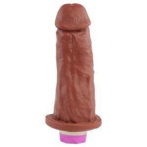 PRÓTESE VIBRO 17  X 4,5CM CHOCOLATE ÊXTASE