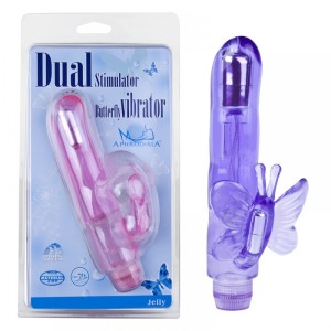 VIBRADOR COM  E ESTIMULADOR CLITORIANO