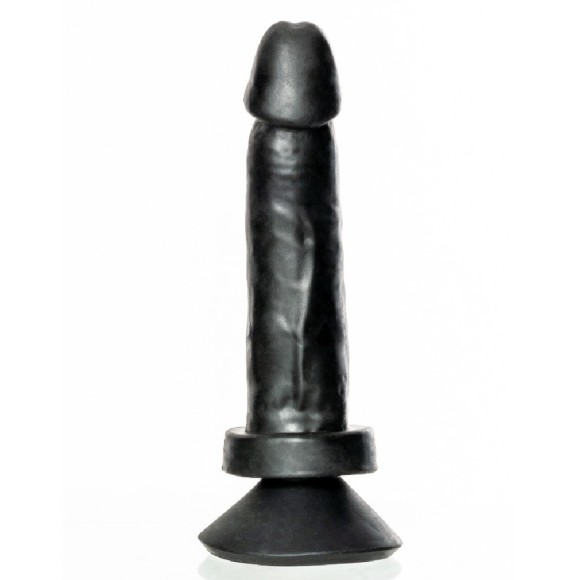Pênis Cyber Skin Bred Realistic Ventosa Negro 15,5 X 4Cm Upper