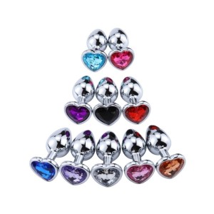 Plug Anal de Aço Formato Coração