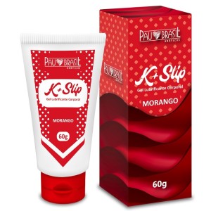 LUBRIFICANTE K+SLIP MORANGO 60G PAU BRASIL