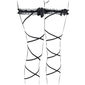 Perneira Renda com Laço  Preto PAU BRASIL