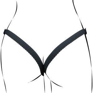 CALCINHA STRIPER PRETA  PAU BRASIL