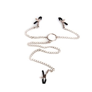 Grampos para Mamilos e Clitóris com Presilias Ajustáveis com Corrente