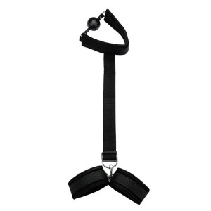 Kit Mordaça com Algemas Regulável