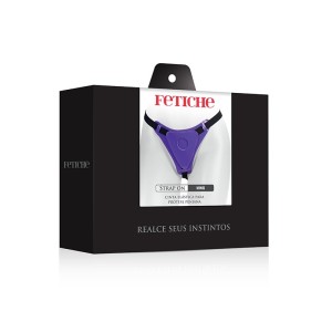 Cinta Strap On Vinil Vermelho com Elastico