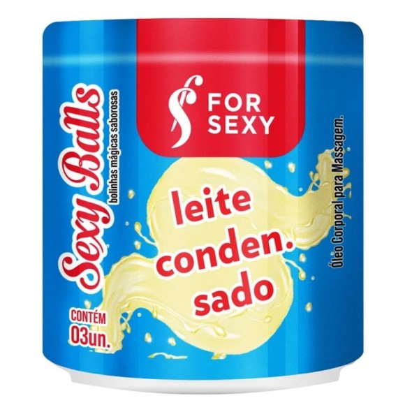 BOLINHAS SEXY BALLS BEIJÁVEIS LEITE CONDENSADO COM 3 UNIDADES FOR SEXY