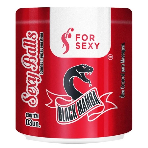 BOLINHAS SEXY BALLS BLACK MAMBA BOLINHAS EXPLOSIVAS 3 UNIDADES FOR SEXY